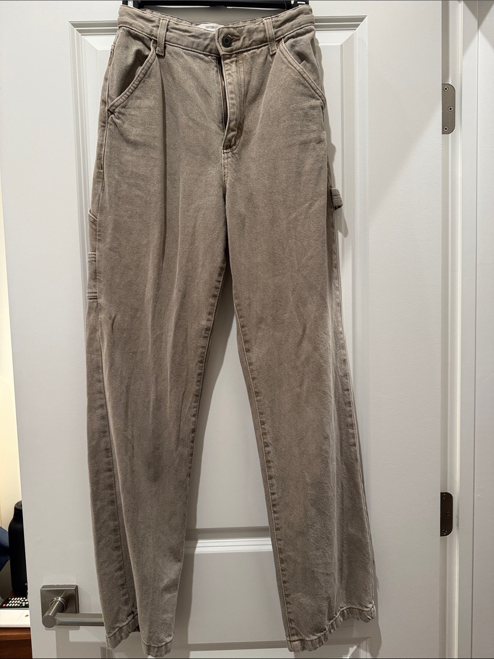 Cotton On Men's Taupe Relaxed Carpenter Jeans